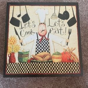 Chef-Themed Decorative Kitchen Wall Art